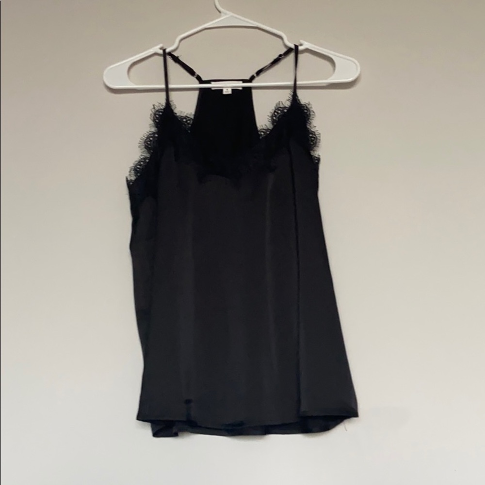 Buckles Blu Pepper black tank top with lace detail